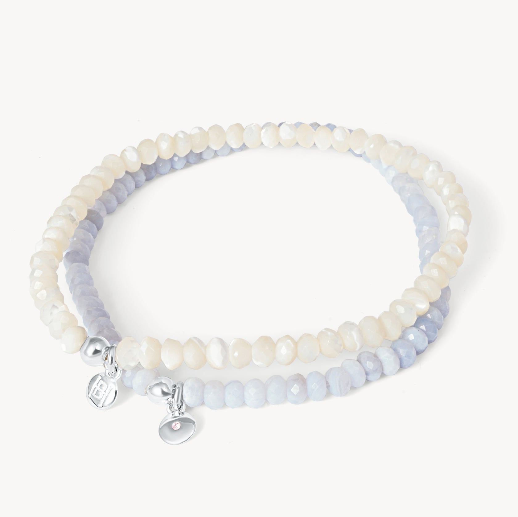 COASTAL GEMSTONE BRACELET - BLUE LACE AGATE