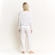 Star Seeker Long PJ Set in Ivory Martinis