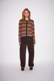 Foxy Vintage Striped Cardi by John + Jenn