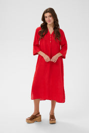Bellis Caftan Dress by Cream - High Risk Red
