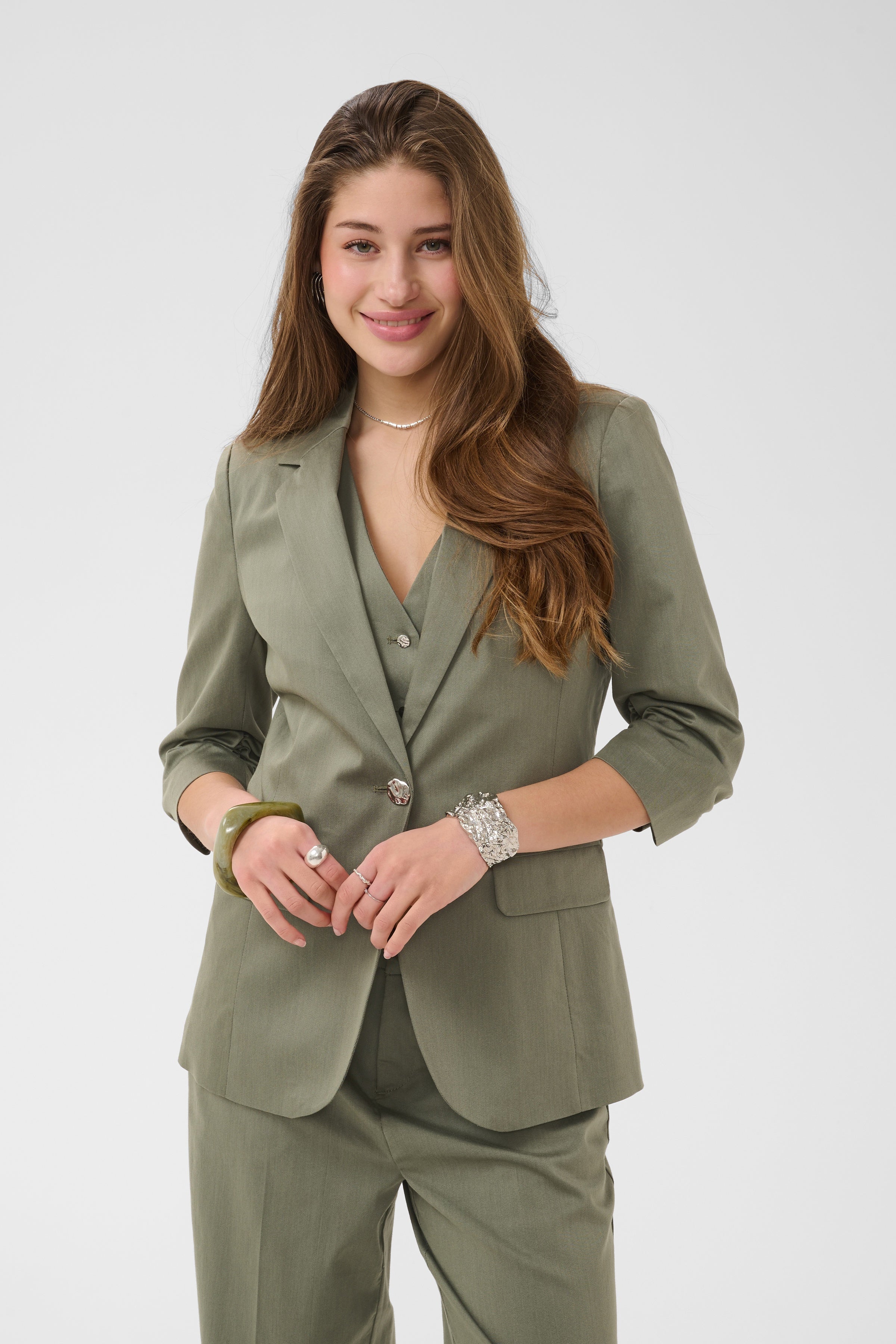 Gia Blazer by Cream - Mulled Basil