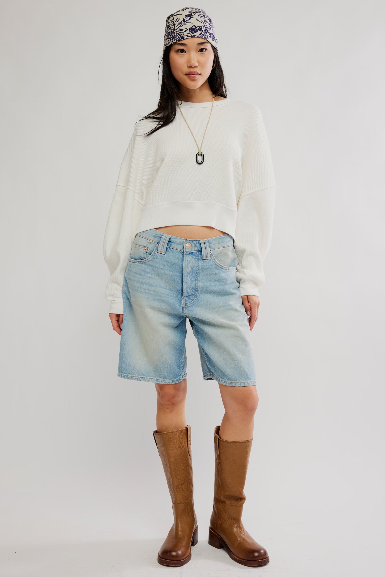 SKYLINE WAFFLE TEE - Clean Ivory