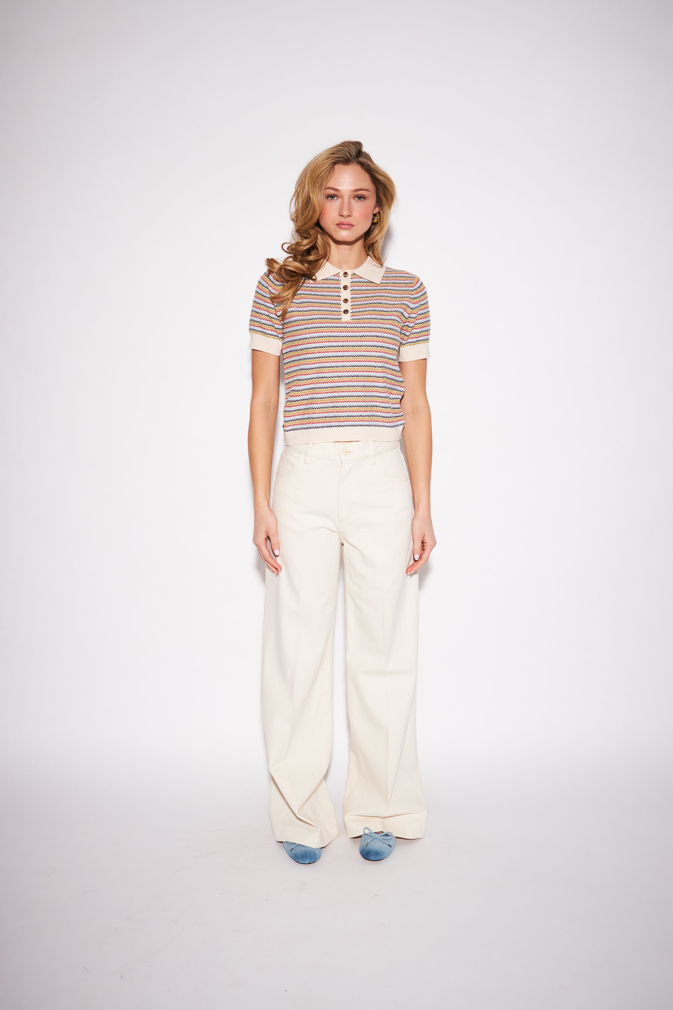 Roland Polo Sweater by John + Jenn - Radical Stripe