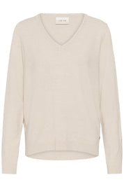 Dela Knit Pullover- Oat Melange
