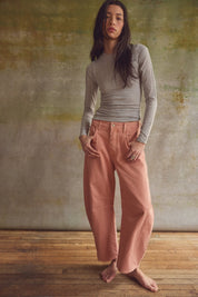 Good Luck Barrel Jeans - Desert Petal
