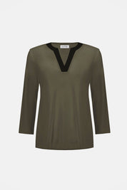Silky Knit Color Block Straight Top
263629 - Avocado