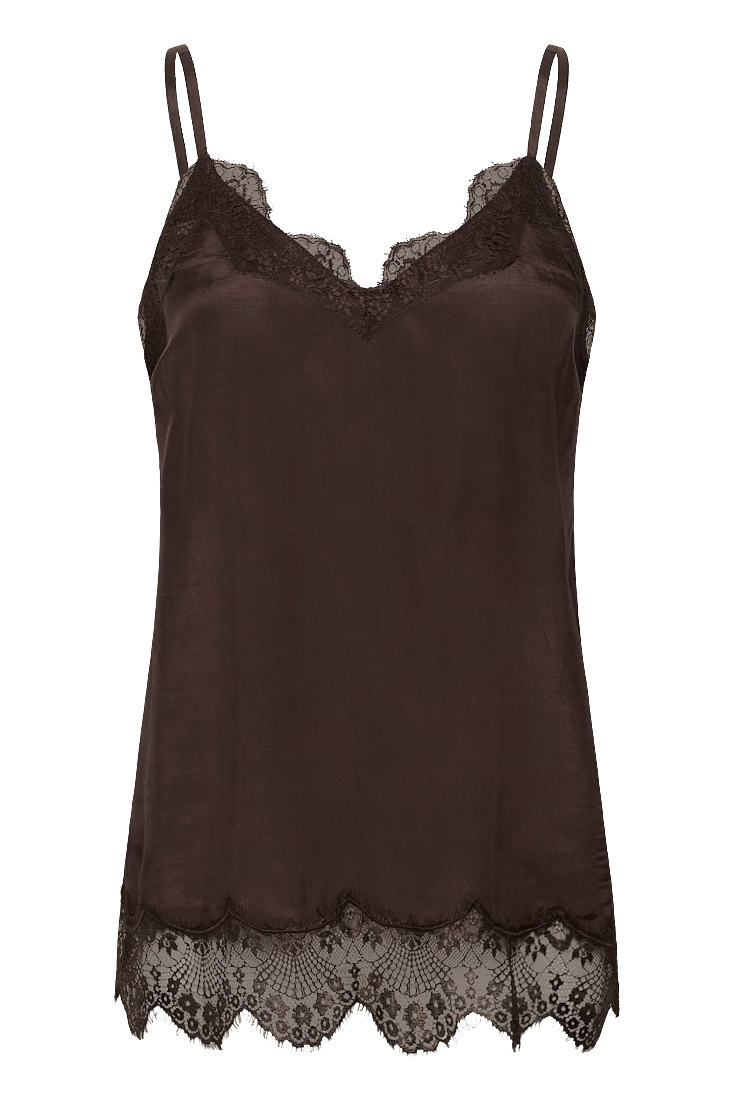 Trinity Lace Trim Camisole by Cream - Java
