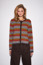 Foxy Vintage Striped Cardi by John + Jenn