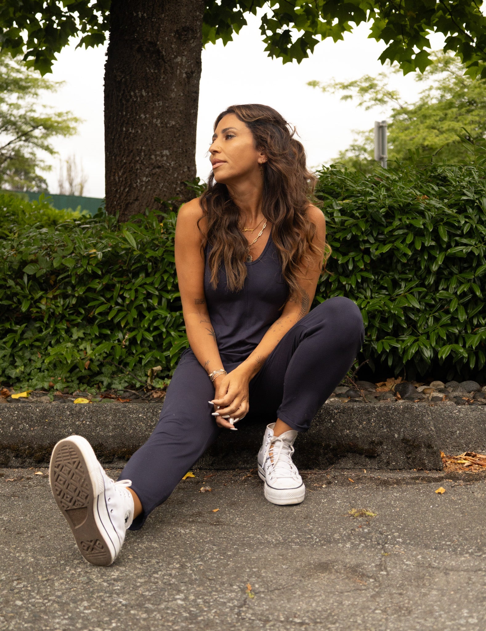 Smash + Tess SATURDAY ROMPER IN NAVY