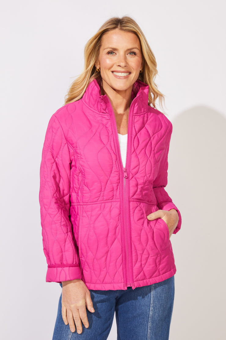ESCAPE BY HABITAT WAVE QUILT SUMMIT JACKET - E51090 - Fuchsia
