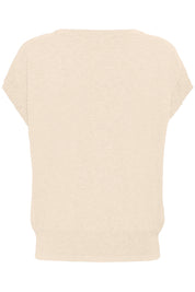 Dela Knit Slipover with Deco - Oat Melange
