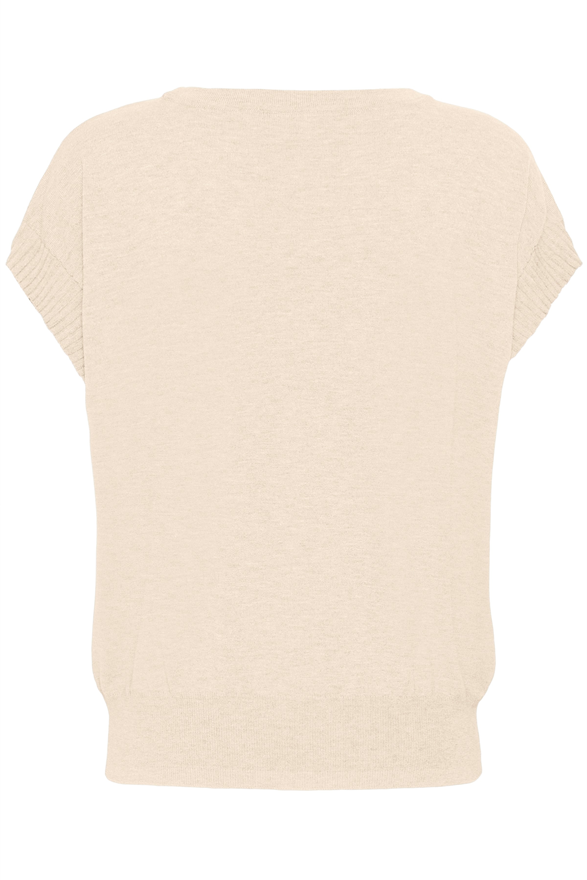Dela Knit Slipover with Deco - Oat Melange