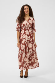 Hailey long dress by Cream - Brandy Flower