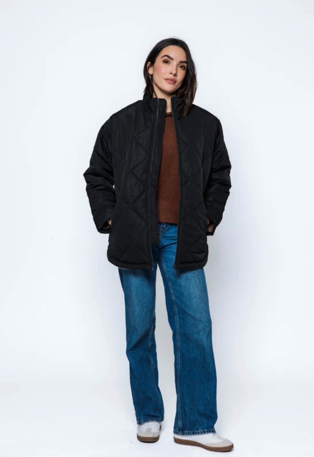 Senna-Quilted Jacket by Orb - black
