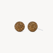 ESPRESSO SPARKLE BALL™ STUD EARRINGS - 8mm