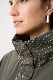 Nylon Mock-Neck Embellished Jacket
263633