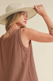 Nadia Tank - terracotta