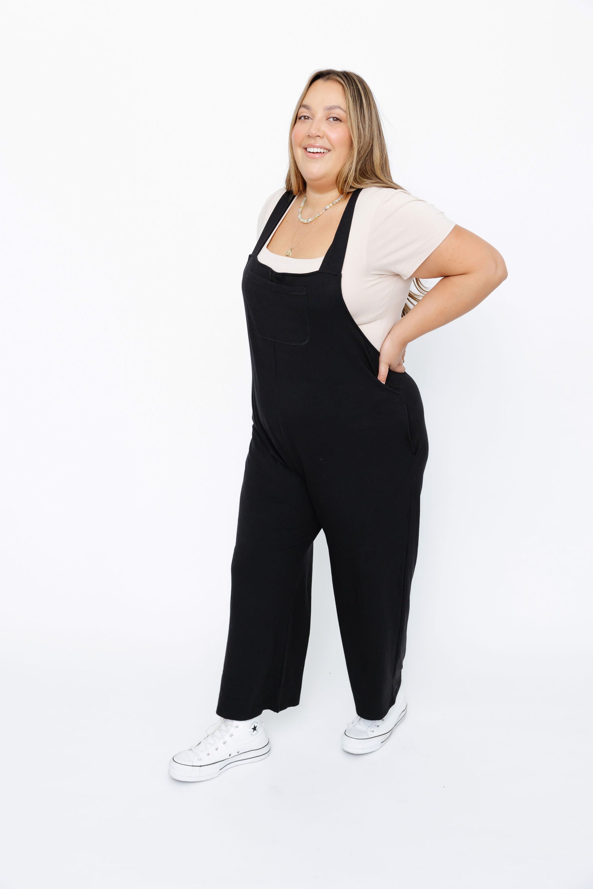 Smash + Tess MIA ROMPERALLS IN MIDNIGHT BLACK
