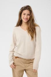 Dela Knit Pullover- Oat Melange