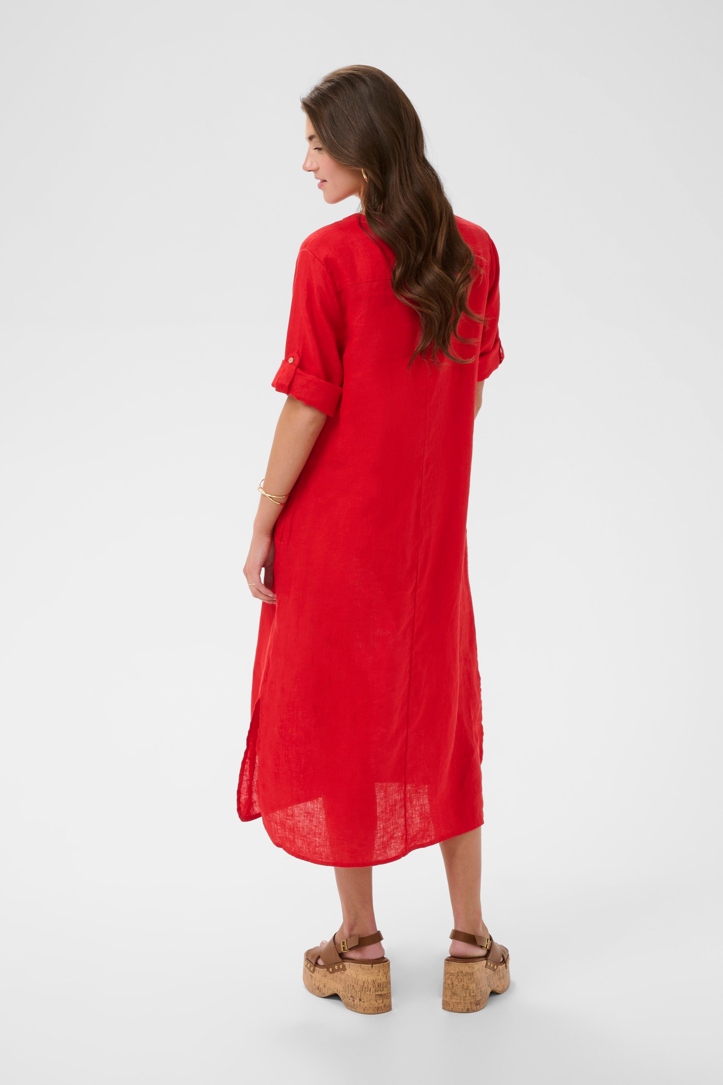 Bellis Caftan Dress by Cream - High Risk Red