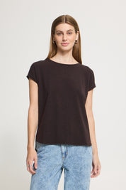 Rebel Crewneck Tee  - chocolate
