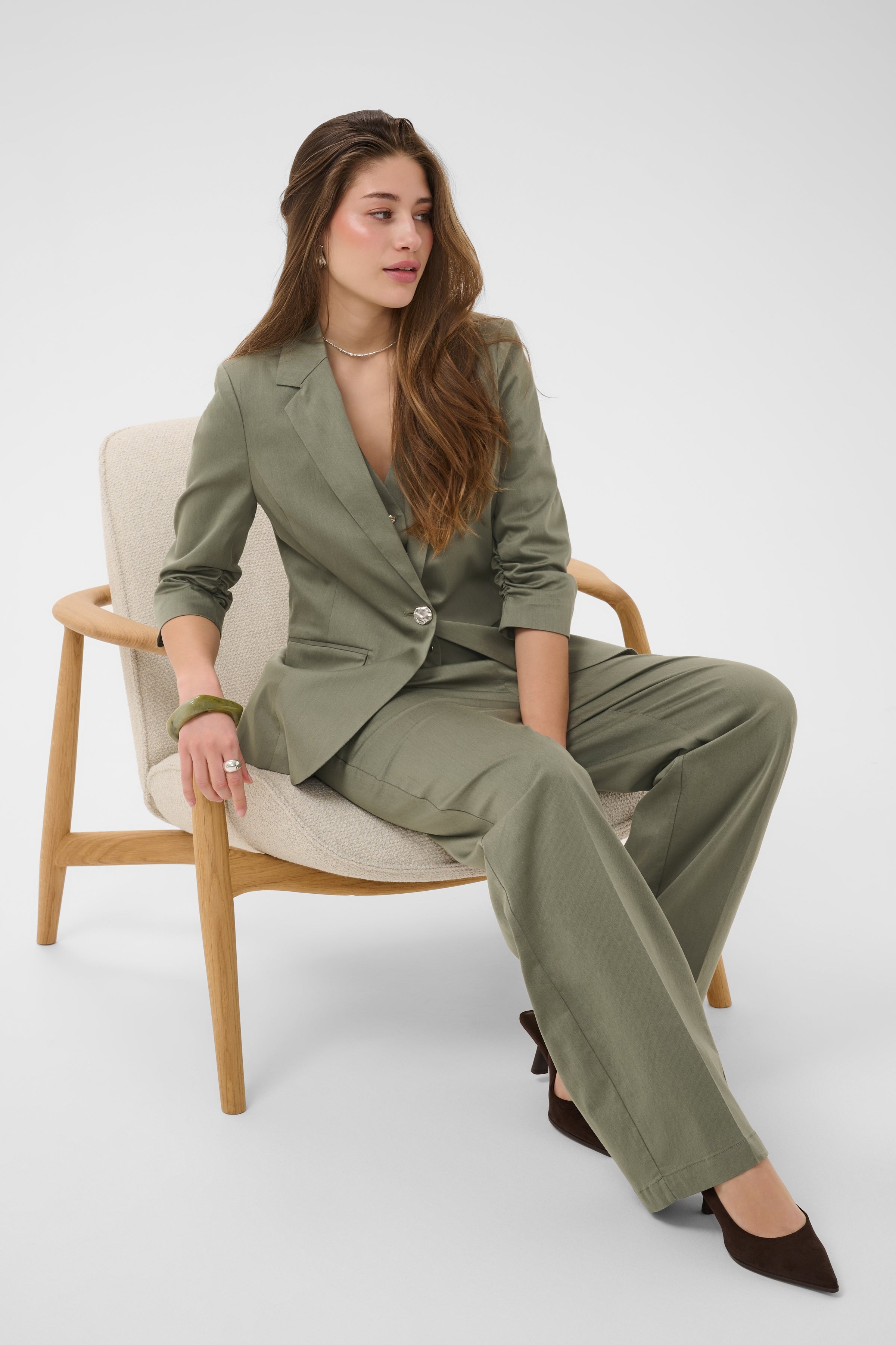Gia Blazer by Cream - Mulled Basil