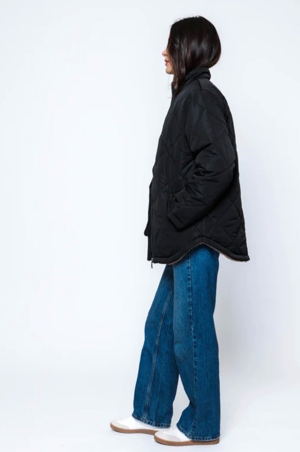 Senna-Quilted Jacket by Orb - black
