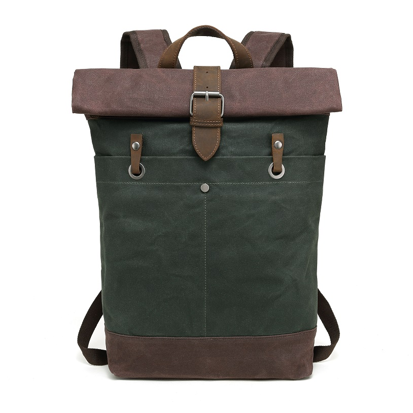 Waxed Canvas Backpack BB 543W Green