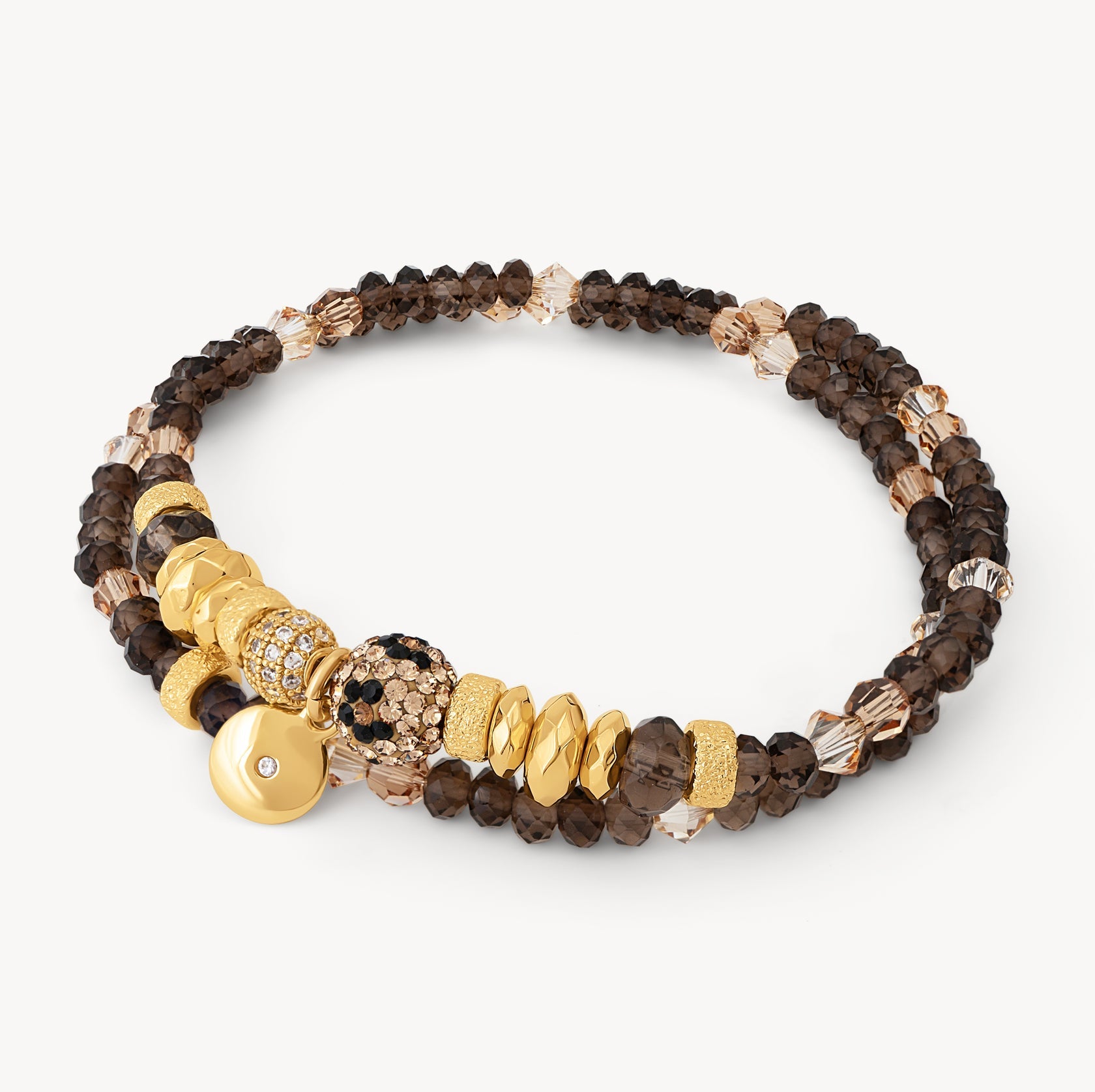 LEOPARD SPARKLE BALL™ DOUBLE WRAP BRACELET
