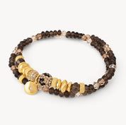 LEOPARD SPARKLE BALL™ DOUBLE WRAP BRACELET