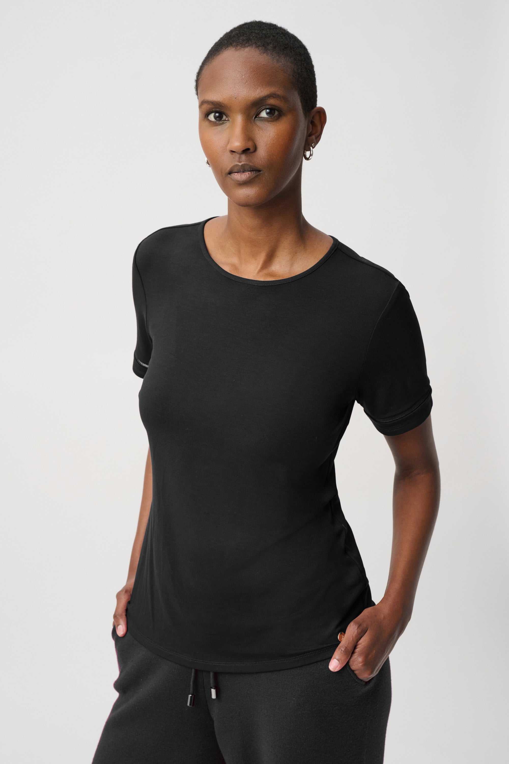 Band Crewneck Tee 264620 - Black