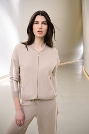 Striped Sleeve Bomber Jacket
264616 by Joseph Ribkoff