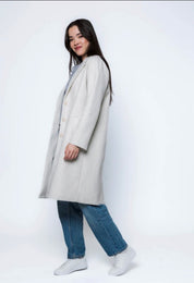 Aven-Long Coat by Orb - Oatmeal