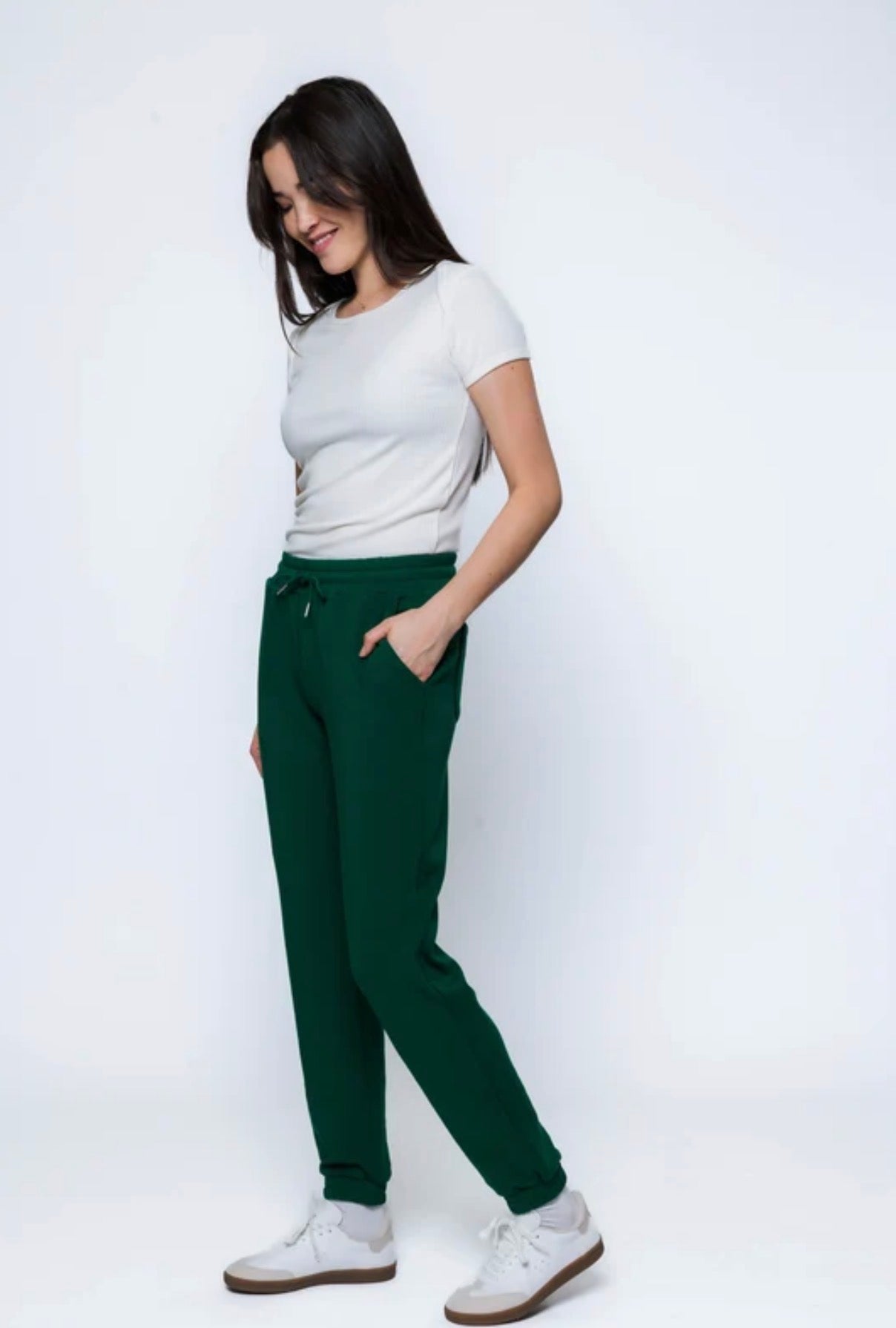 Laina-Luxe Fleece Jogger by Orb - Evergreen