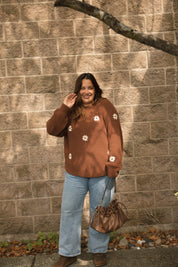 DAISY SWEATER IN CHESTNUT by Smash + Tess