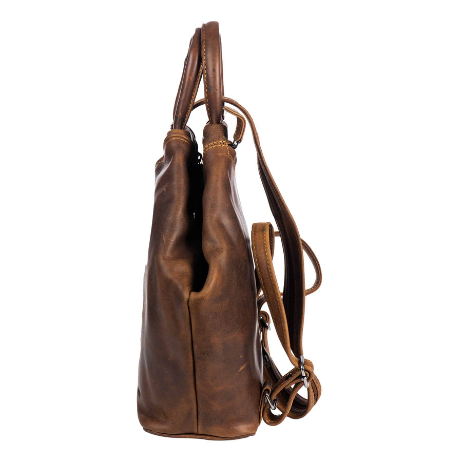 ZOE LEATHER BACKPACK - SANDAL