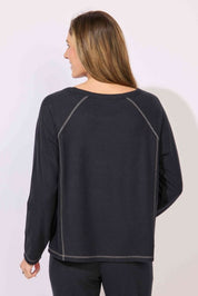 ESCAPE BY HABITAT SUPERCHILL RAGLAN SWEATSHIRT E13210-BLACK