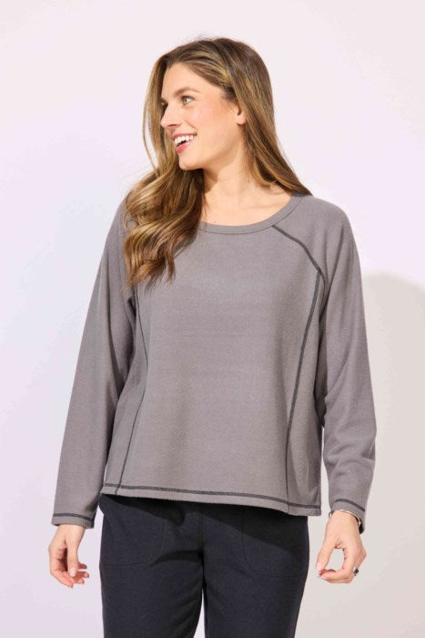 ESCAPE BY HABITAT SUPERCHILL RAGLAN SWEATSHIRT E13210-VOLCANO