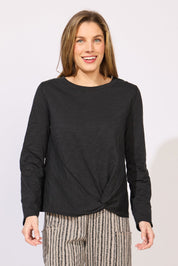 Escape by Habitat Peruvian Cotton twist tee 10033 - black￼