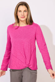 Escape by Habitat Peruvian Cotton twist tee 10033 - fuchsia