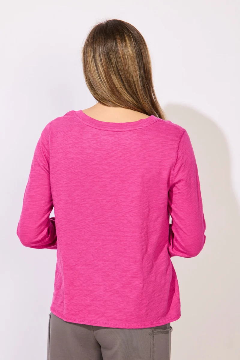 Escape by Habitat Peruvian Cotton twist tee 10033 - fuchsia
