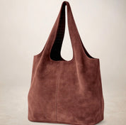Giannina Suede Leather Shoulder Bag - tile