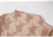 Lace Mesh Top - coffee