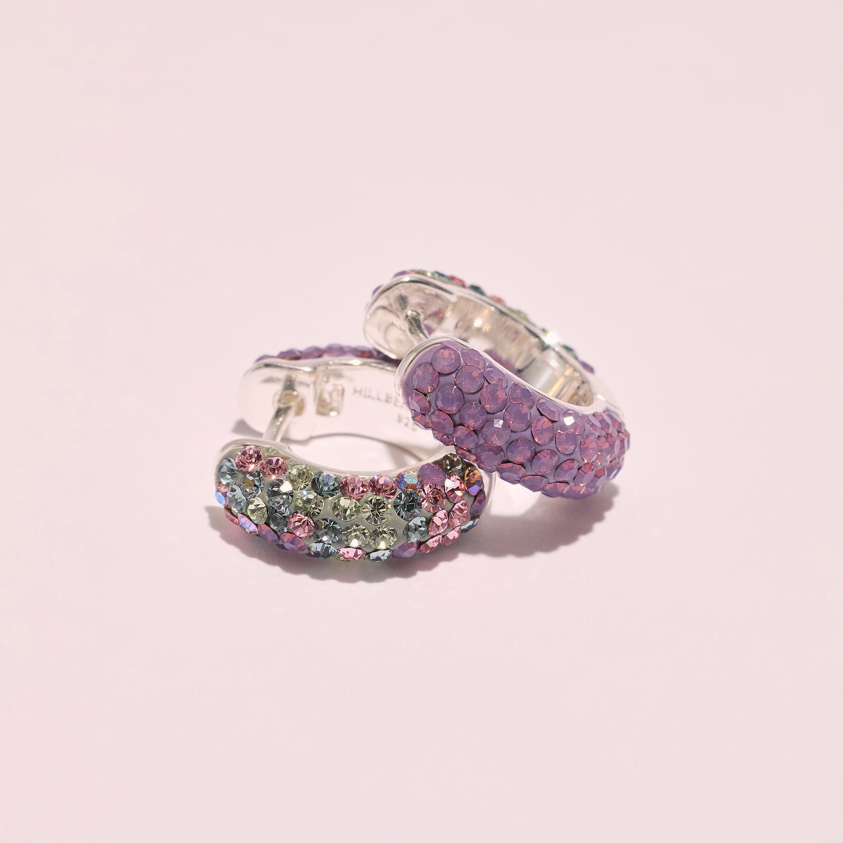 ABALONE AND AMETHYST OPAL REVERSIBLE SPARKLE HOOP EARRINGS - Blue Sky Fashions & Lingerie
