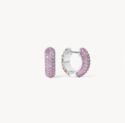 ABALONE AND AMETHYST OPAL REVERSIBLE SPARKLE HOOP EARRINGS - Blue Sky Fashions & Lingerie