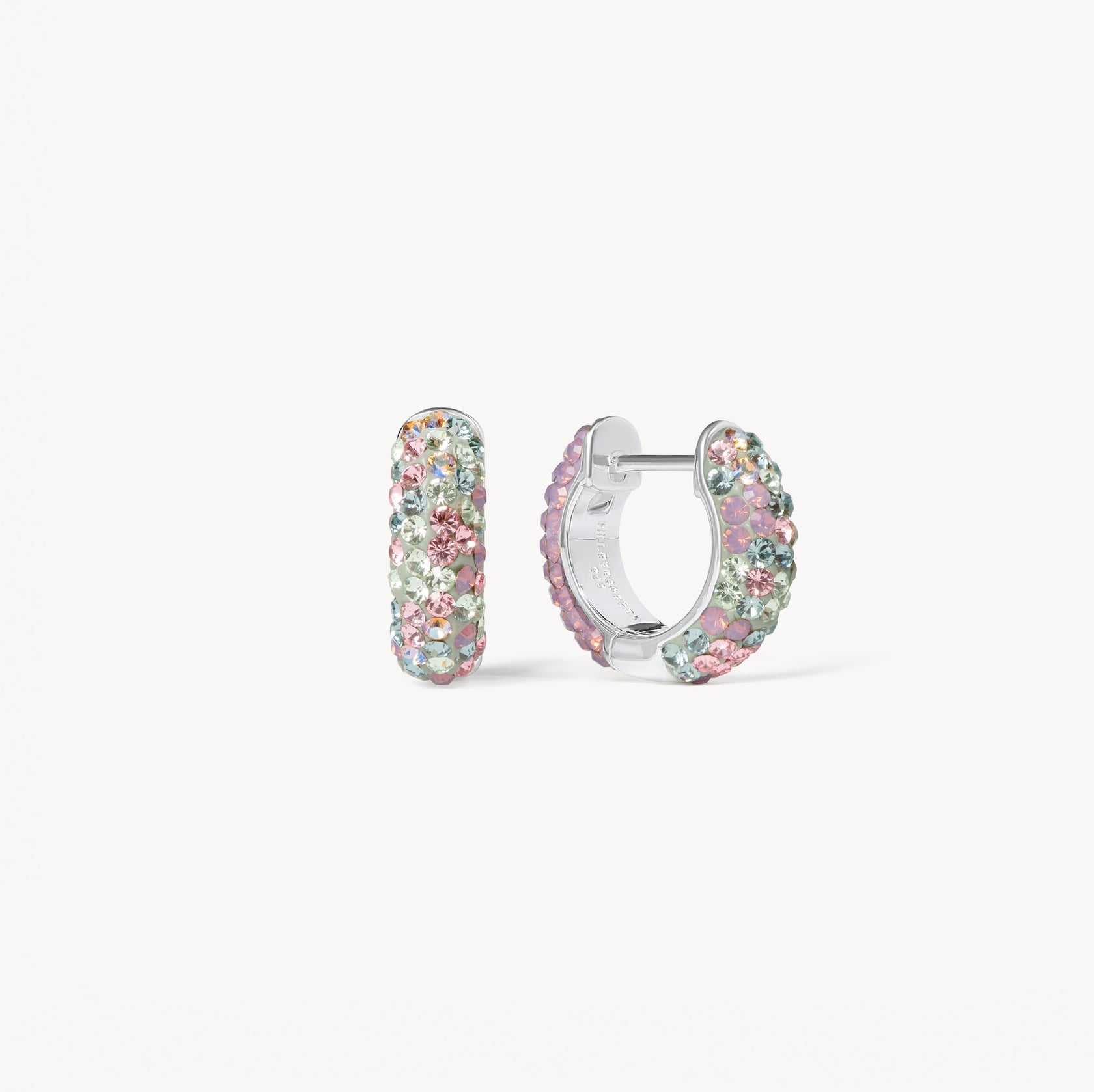 ABALONE AND AMETHYST OPAL REVERSIBLE SPARKLE HOOP EARRINGS - Blue Sky Fashions & Lingerie