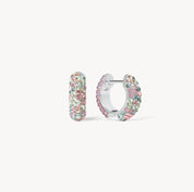 ABALONE AND AMETHYST OPAL REVERSIBLE SPARKLE HOOP EARRINGS - Blue Sky Fashions & Lingerie