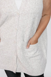 Adeline Cable Knit Vest by Smash + Tess - Oatmeal - Blue Sky Fashions & Lingerie