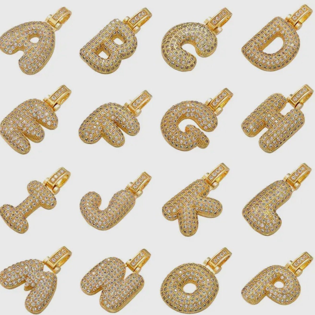 Alphabet Charm 18K Gold Plated Initial Letters For Necklace - Blue Sky Fashions & Lingerie