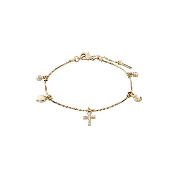 ANET crystal bracelet by Pilgrim - Gold - Blue Sky Fashions & Lingerie